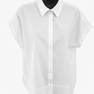 Feb - Elegant White Women's Button Down Shirt